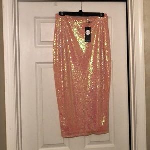 Sequin pencil skirt